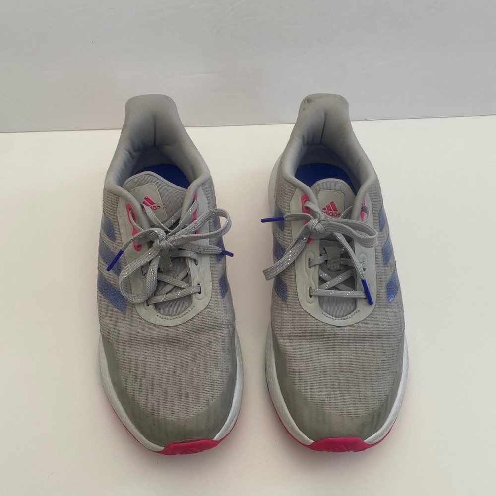 Adidas Girls' Youth EQ 21 Running Shoes in Grey and Pink - Picture 3 of 10